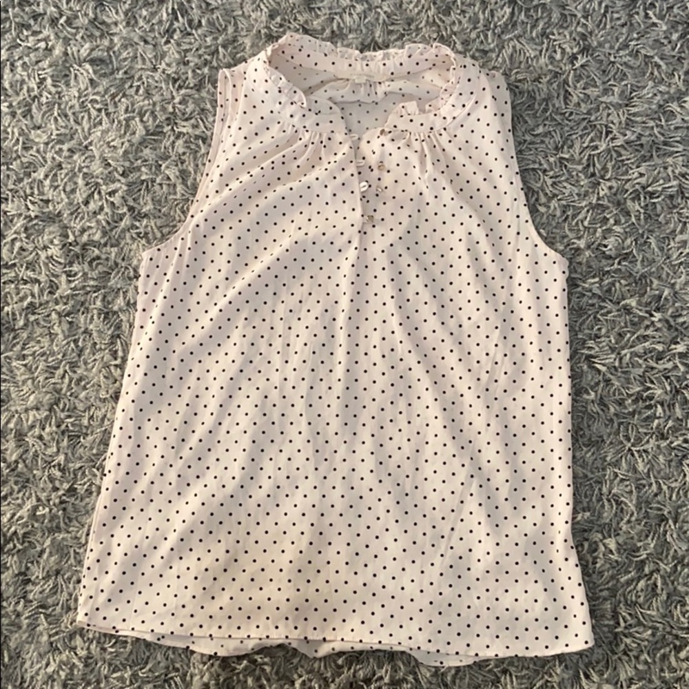 Polka Dot Sleeveless Blouse